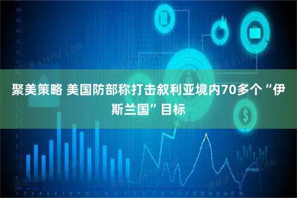 聚美策略 美国防部称打击叙利亚境内70多个“伊斯兰国”目标